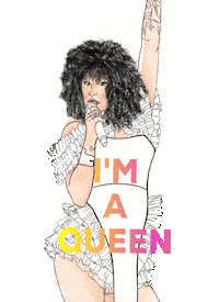 carlosdrawsit im a queen Sticker