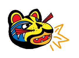 Tiger Roaring Sticker