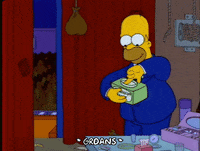 homer simpson eating GIF