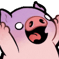 Pig Running Sticker