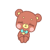 Piyoasdf cute kawaii sleep bear Sticker