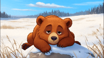 Tired Brother Bear GIF by Fluffy Friends