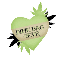 Dimebagco weed tattoo 420 cannabis Sticker