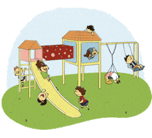 Nunulanka slide park playground teo Sticker