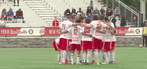 new york red bulls huddle GIF by NYRB II