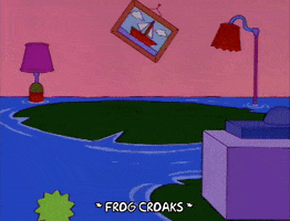 homer simpson frogs GIF