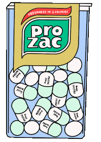 giuliahartz happiness tictac prozac giuliahartz Sticker