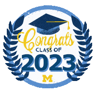 Graduation Wolverines Sticker by University of Michigan