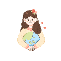 Cute Girl Recycle Sticker by 17Beauty