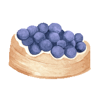 Cake Blueberries Sticker