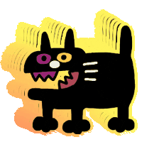 Black Cat Sticker