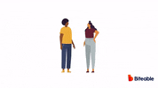 Biteable animation friends celebrate high five GIF