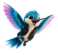rarymotion hummingbird maskottchen vogel kolibri Sticker