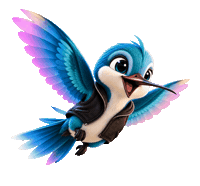 rarymotion hummingbird maskottchen vogel kolibri Sticker