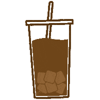 Iced Coffee Art Sticker