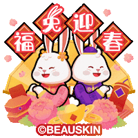 Chinese New Year Rabbit Sticker by BEAUSKIN