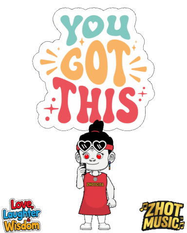 You Can Do It Sticker by Zhotcita