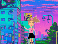 game vaporwave gif art GIF by Barbie_Elektrix