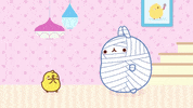 bored friends GIF by Molang.Official