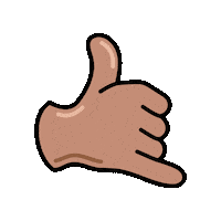 Hang Loose Call Me Sticker by caracaraNYC