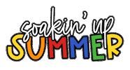 Summer Soaking Sticker by mswonderlymakesmusic