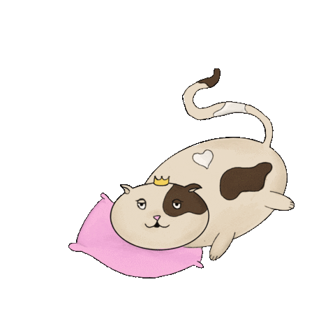 Tired Cat Sticker