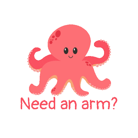 DENRAgos animals help octopus creature Sticker