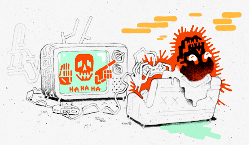 skull melt GIF by Tim Beckhardt