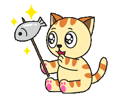 Cat Eat Sticker by JPedicini