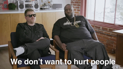 run the jewels we dont want to hurt people GIF