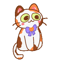 Calico Cat Toffee Sticker by shichisōru