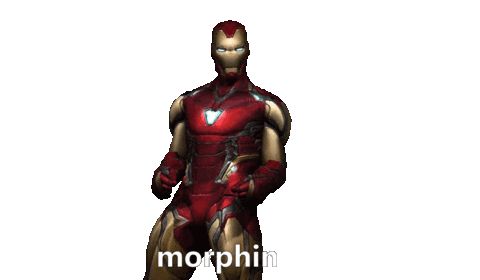 Happy Iron Man Sticker by Morphin