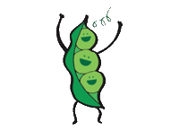 Party Like A Pea Sticker by Party Peas