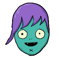 artyojimbe crazy face mad eyes Sticker