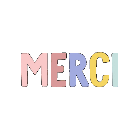 French Thanks Sticker by Papier Patate