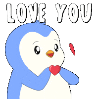 Happy I Love You Sticker by Pudgy Penguins