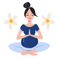 sleep yoga Sticker by Lactamil