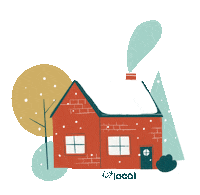 _heylocal christmas holiday winter home Sticker