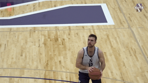 Jumper Shooting GIF by Northwestern Athletics