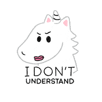 Confused Dont Sticker by Creative Unicorn