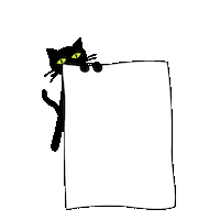 Black Cat Sticker by SAMA SIDEKICKS