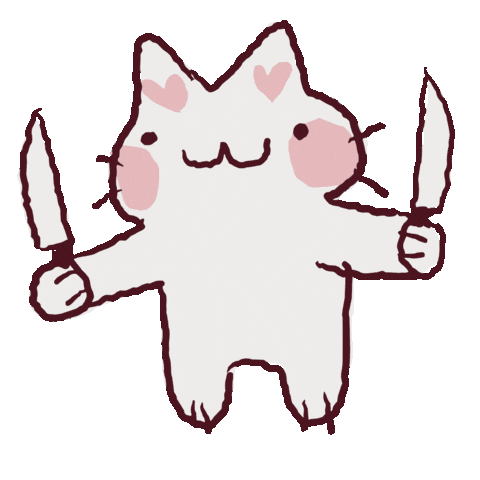 chewzyart giphyupload love cats couple Sticker