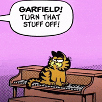 Piano Garfield GIF