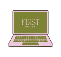 FIRSTHOUSE new pink green new post Sticker