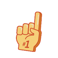 Number One Foam Finger Sticker by University of Florida College of Education