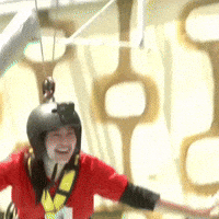 chipsnbananas flying weeeee az martinez zip line GIF