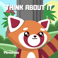 Think Red Panda GIF by The Plooshies