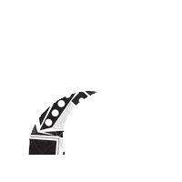Black And White Moon Sticker