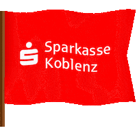 sparkassekoblenz logo sparkasse fahne koblenz Sticker