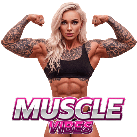 Muscle Girl Pink Sticker by Tony Ciccone Photography